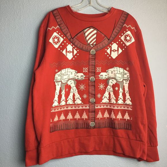 Star Wars Other - Star Wars Red Mock Cardigan Holiday Sweater
